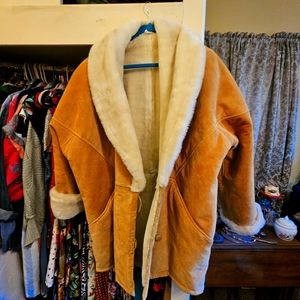 Vintage Penny Lane Suede and Shearling Coat